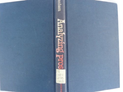 Analyzing Prose (Scribner English series),Used