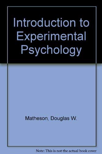 Introduction to experimental psychology,Used