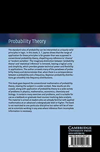 Probability Theory: The Logic of Science,New