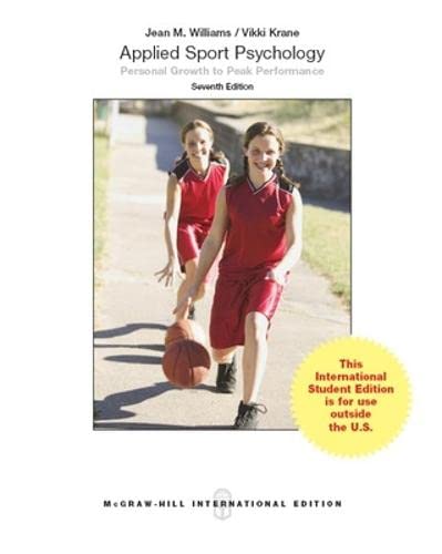 Applied Sport Psychology: Personal Growth to Peak Performance (Asia Higher Education Health and Human Performance Physical Educa,Used