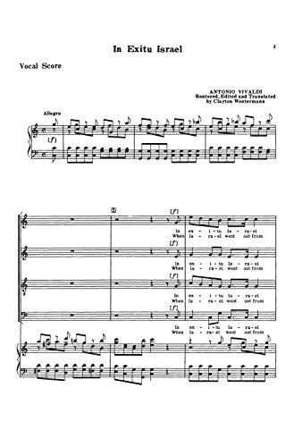 In Exitu Israel: SATB with SATB Soli (Italian, English Language Edition) (Kalmus Edition) (Italian Edition),Used