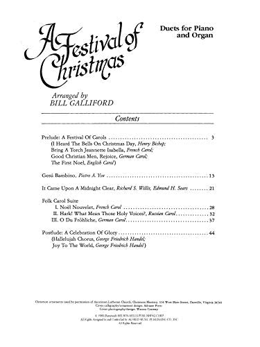 A Festival of Christmas: Duets for Piano and Organ,Used