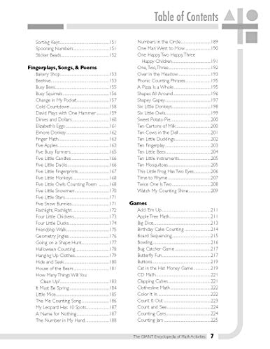 The Giant Encyclopedia Of Math Activities For Children Age 3 To 6: Over 600 Activities Created By Teachers For Teachers,New