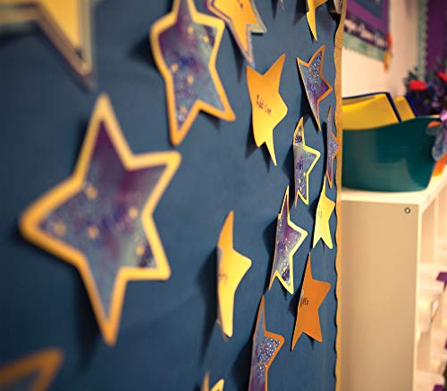 Carson Dellosa Galaxy 36 Stars Cutouts, Marble & Gold Star Cutouts for Bulletin Board and Classroom Dcor, Galaxy Dcor Classr,New