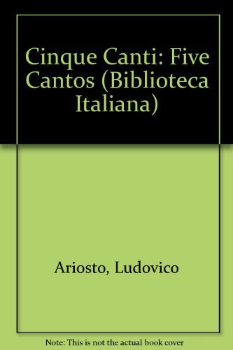 Cinque Canti / Five Cantos (Biblioteca Italiana) (English and Italian Edition),Used