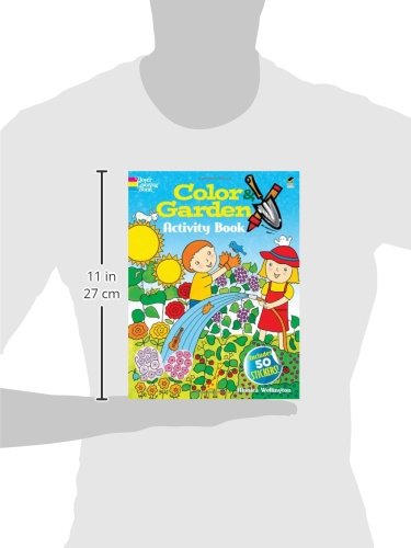 Color & Garden Activity Book with 50 Stickers! (Dover Children's Activity Books),Used
