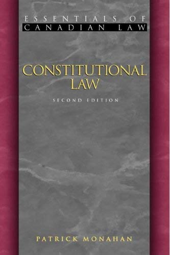 Constitutional Law (Essentials of Canadian Law),Used