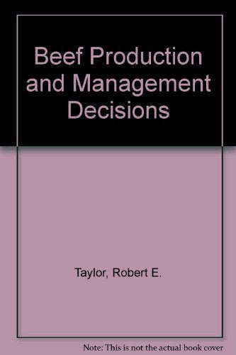 Beef Production And Management Decisions,New