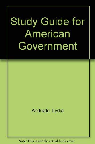 Study Guide for American Government,Used
