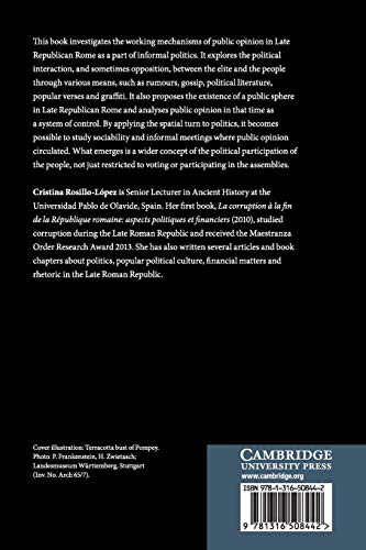 Public Opinion and Politics in the Late Roman Republic,Used