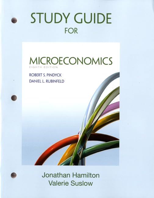 Study Guide For Microeconomics,New