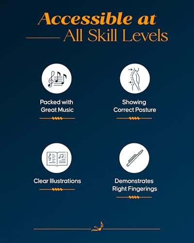 Beginner's Book for the Flute  Part One  Flute Sheet Music with Clear Illustrations  Flute Music Book to Learn Correct Postur,Used