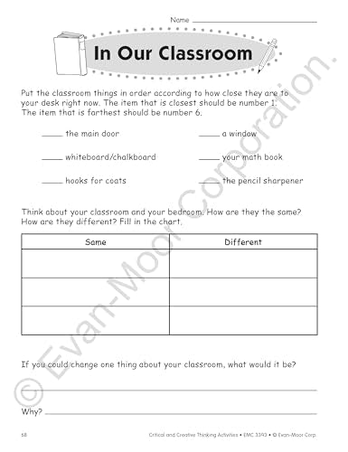 Critical and Creative Thinking Activities, Grade 3,Used