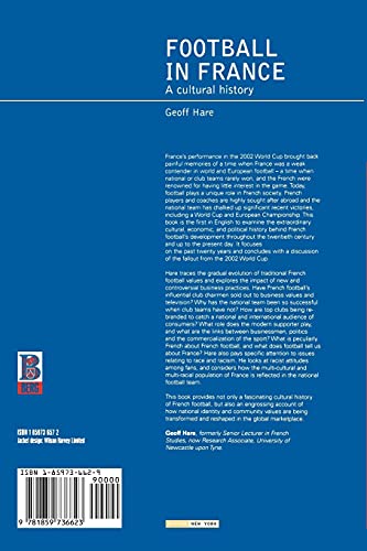 Football In France: A Cultural History (Global Sport Cultures),Used
