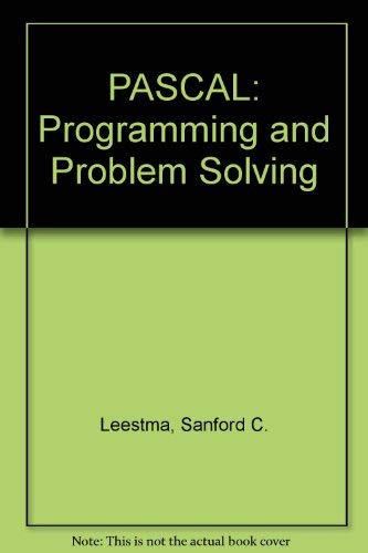 Pascal, programming and problem solving,Used