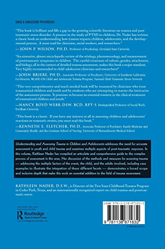 Understanding and Assessing Trauma in Children and Adolescents: Measures, Methods, and Youth in Context (Psychosocial Stress Ser,Used