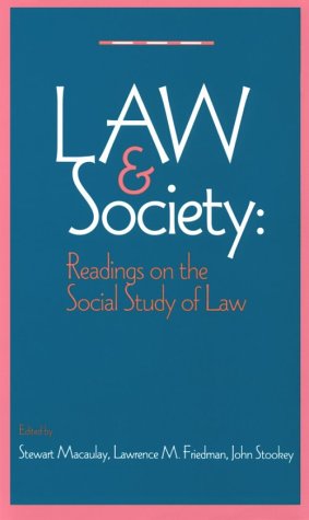 The Law and Society Reader: Readings on the Social Study of Law,Used