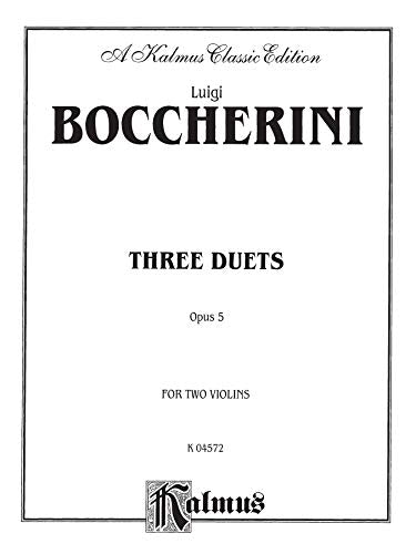 Three Duets, Op. 5 (Kalmus Edition),New