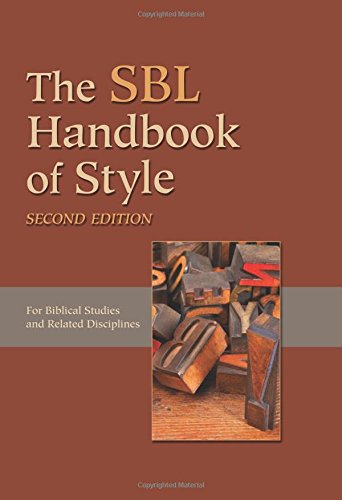The SBL Handbook of Style,Used