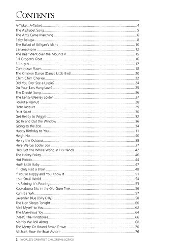 World's Greatest Children's Songs: 87 of the World's Most Popular and Best Loved Traditional and Contemporary Children's Songs,Used