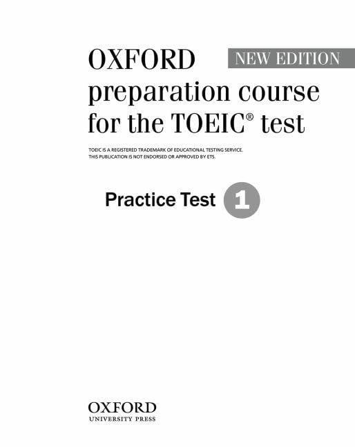 Oxford Preparation Course For The Toeic Test 1