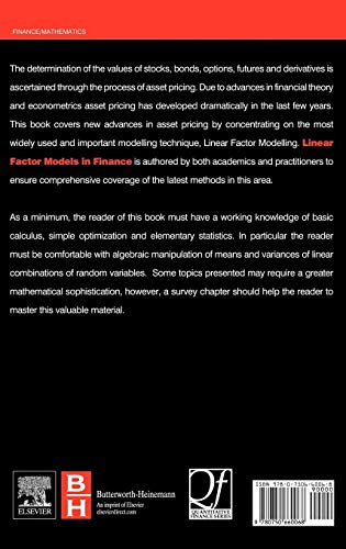 Linear Factor Models in Finance (Quantitative Finance),Used