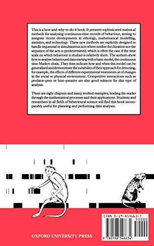 Statistical Analysis of Behavioural Data: An Approach Based on Timestructured Models,Used
