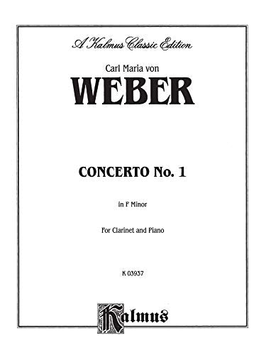 Clarinet Concerto No. 1 in F Minor, Op. 73 (Orch.): Part(s) (Kalmus Edition),Used