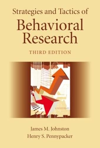 Strategies And Tactics Of Behavioral Research,New
