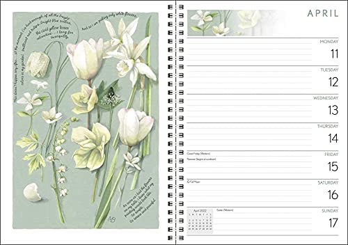 Marjolein Bastin Nature's Inspiration 2022 Monthly/Weekly Planner Calendar,New