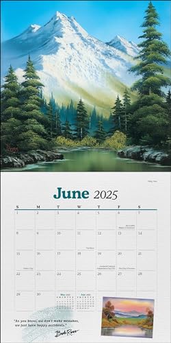 Bob Ross 2025 Wall Calendar,Used