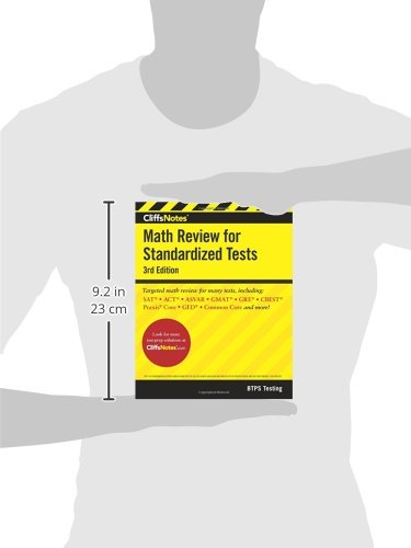 Cliffsnotes Math Review For Standardized Tests 3Rd Edition (Cliffsnotes Test Prep),Used