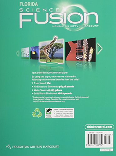 Houghton Mifflin Harcourt Science Fusion: Student Edition Interactive Worktext Grade 1 2012,Used