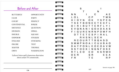 Brain Games  Word Searches  Large Print (Purple),Used