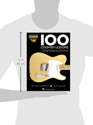 100 Country Lessons Guitar Lesson Goldmine Series Book/Online Audio,Used