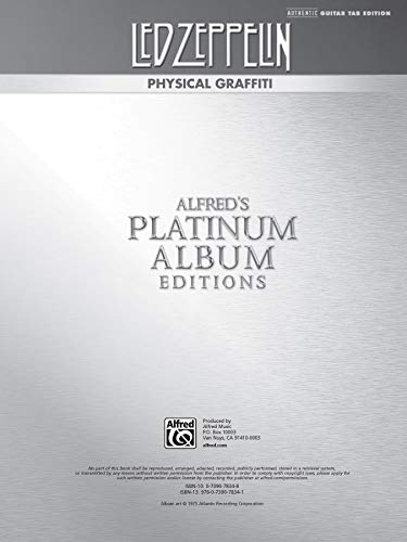 Led Zeppelin Physical Graffiti Platinum Guitar: Authentic Guitar TAB (Alfred's Platinum Album Editions),Used
