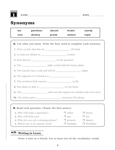 240 Vocabulary Words Kids Need To Know: Grade 3: 24 Readytoreproduce Packets That Make Vocabulary Building Fun & Effective (Te,Used