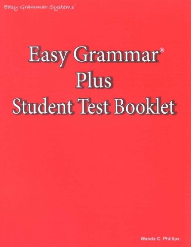 Easy Grammar Plus Student Test Booklet,Used