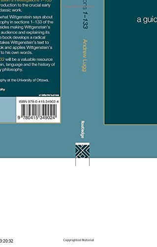 Wittgenstein's Investigations 1133: A Guide and Interpretation,Used
