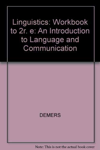 A Linguistics Workbook,Used