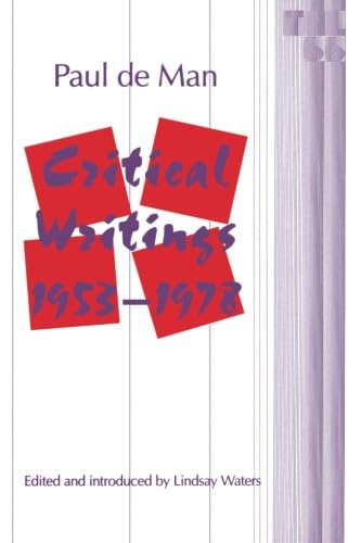 Critical Writings, 19531978 (Theory And History Of Literature, Vol. 66) (Volume 66),New