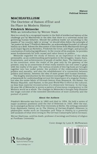Machiavellism: The Doctrine of Raison d'Etat and Its Place in Modern History,Used