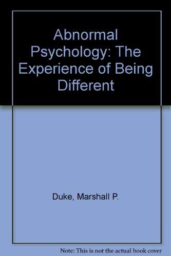 Abnormal Psychology: Perspectives on Being Different,Used