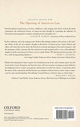 The Opening of American Law: Neoclassical Legal Thought, 18701970,New