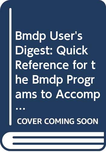 BMDP Statistical Software Manual, 1992 Edition Users Digest.,Used