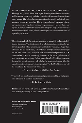 The Antitrust Enterprise: Principle and Execution,Used