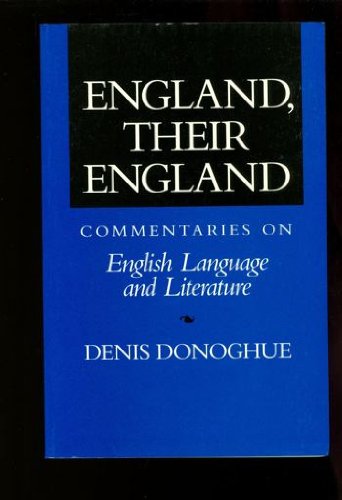 England, Their England: Commentaries on English Language and Literature,Used
