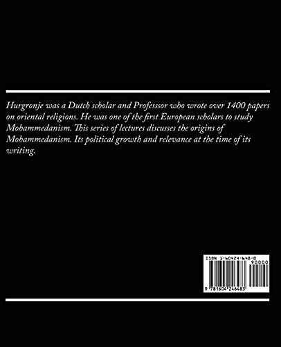Mohammedanism Lectures on Its Origin,Used
