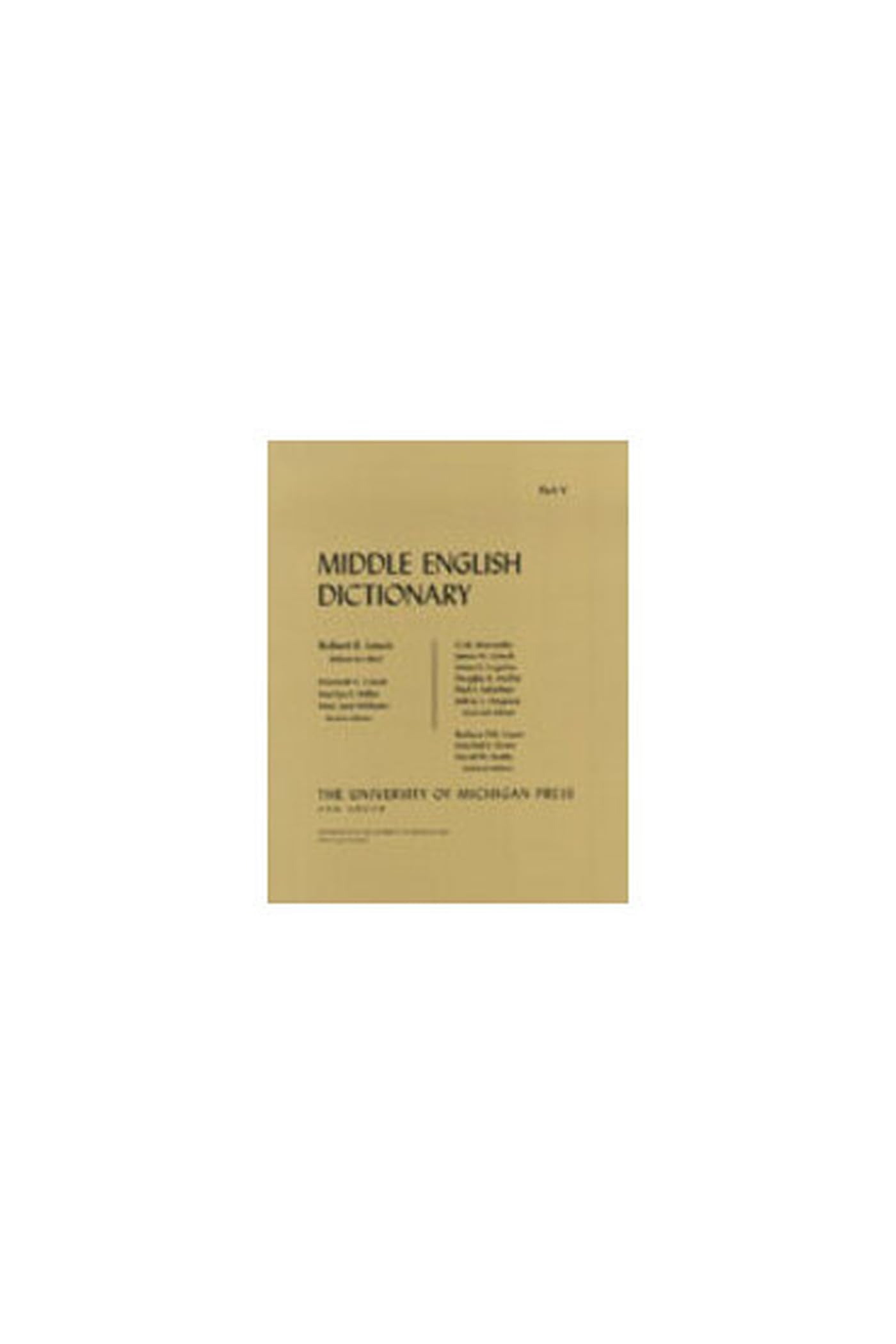 Middle English Dictionary (Volume G.1),Used