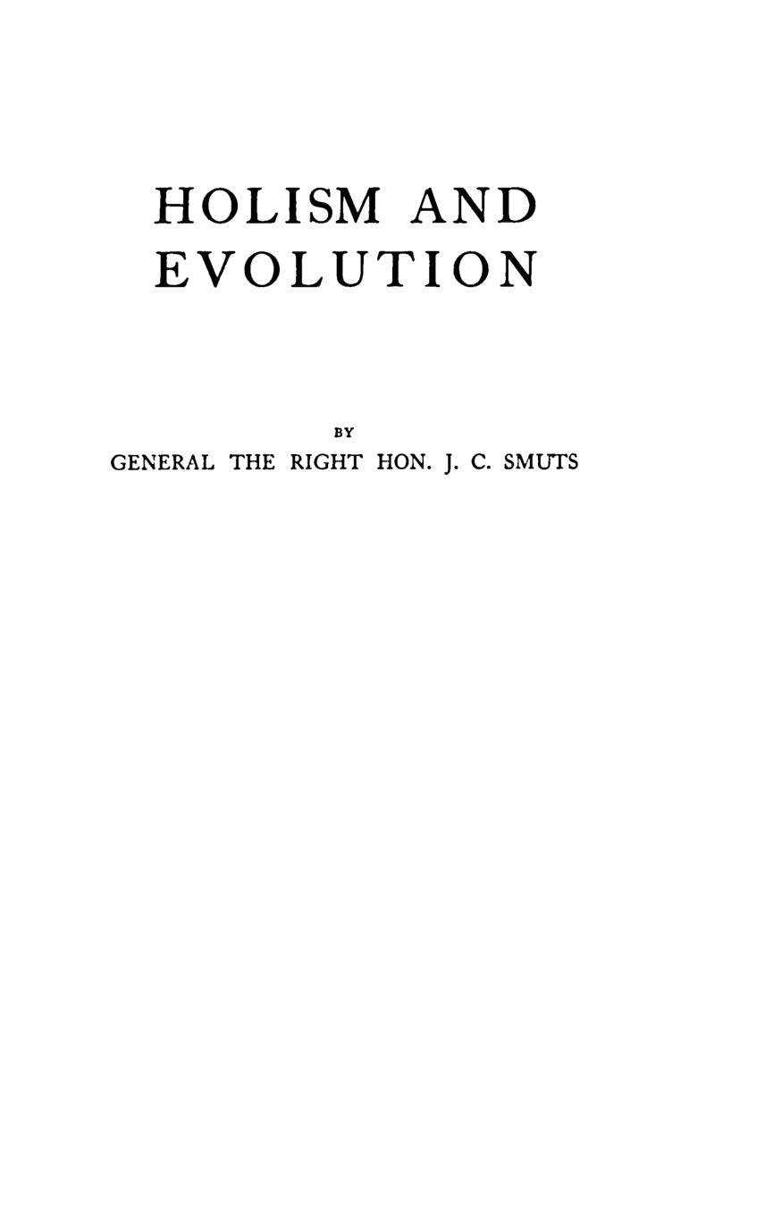 Holism And Evolution,Used